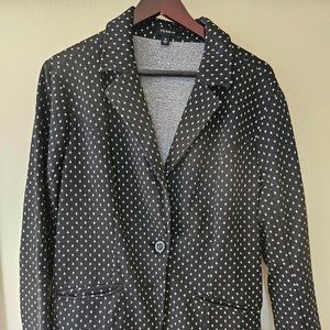 torrid size 0 blazer, long sleeve, black with white crosses.